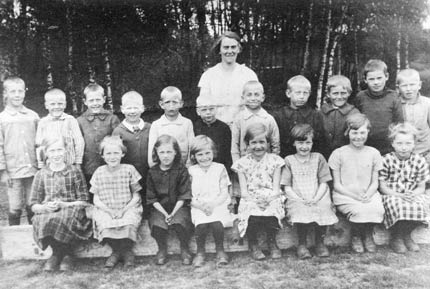 Skolklassen i Hårsjö skola 1928